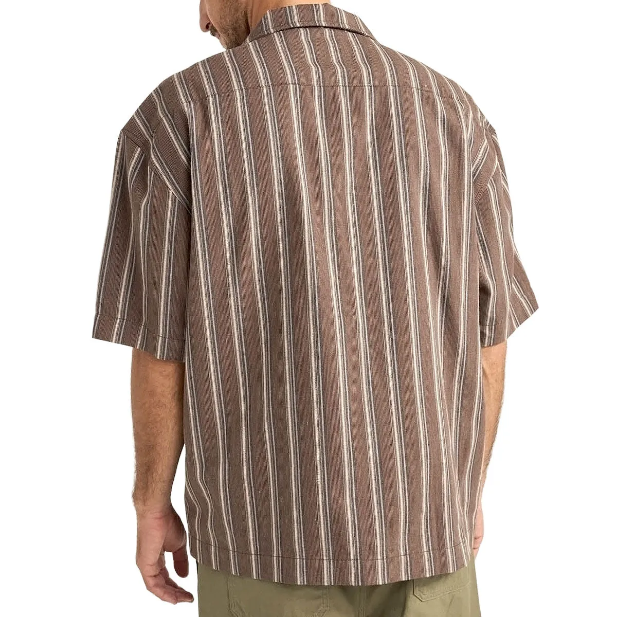 Flexible Movement Rhythm Baja Relaxed Stripe Shirt - Caf??