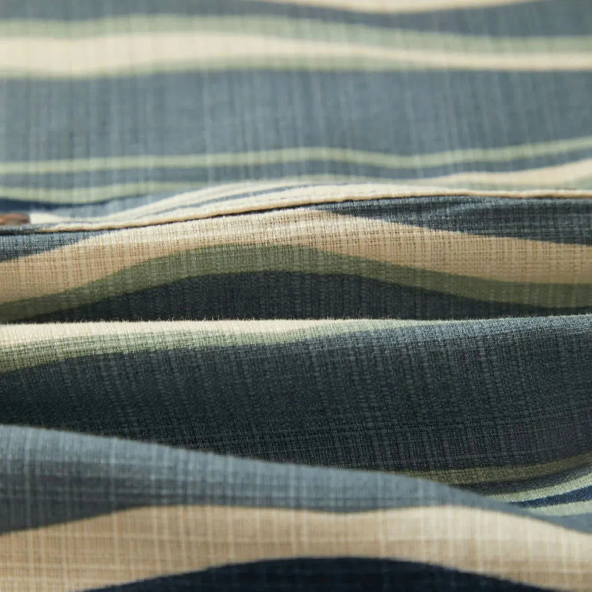 Trendy Vibes Brixton Cru Slub Shirt - Basalt Blue/Painterly Stripe