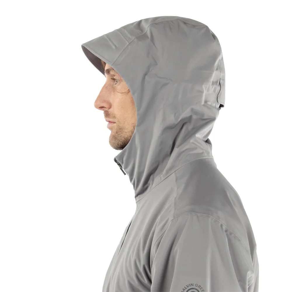 Galvin Green Amos Waterproof Hooded Jacket - Sharkskin Wind Resistant Fabric Subtle Texture
