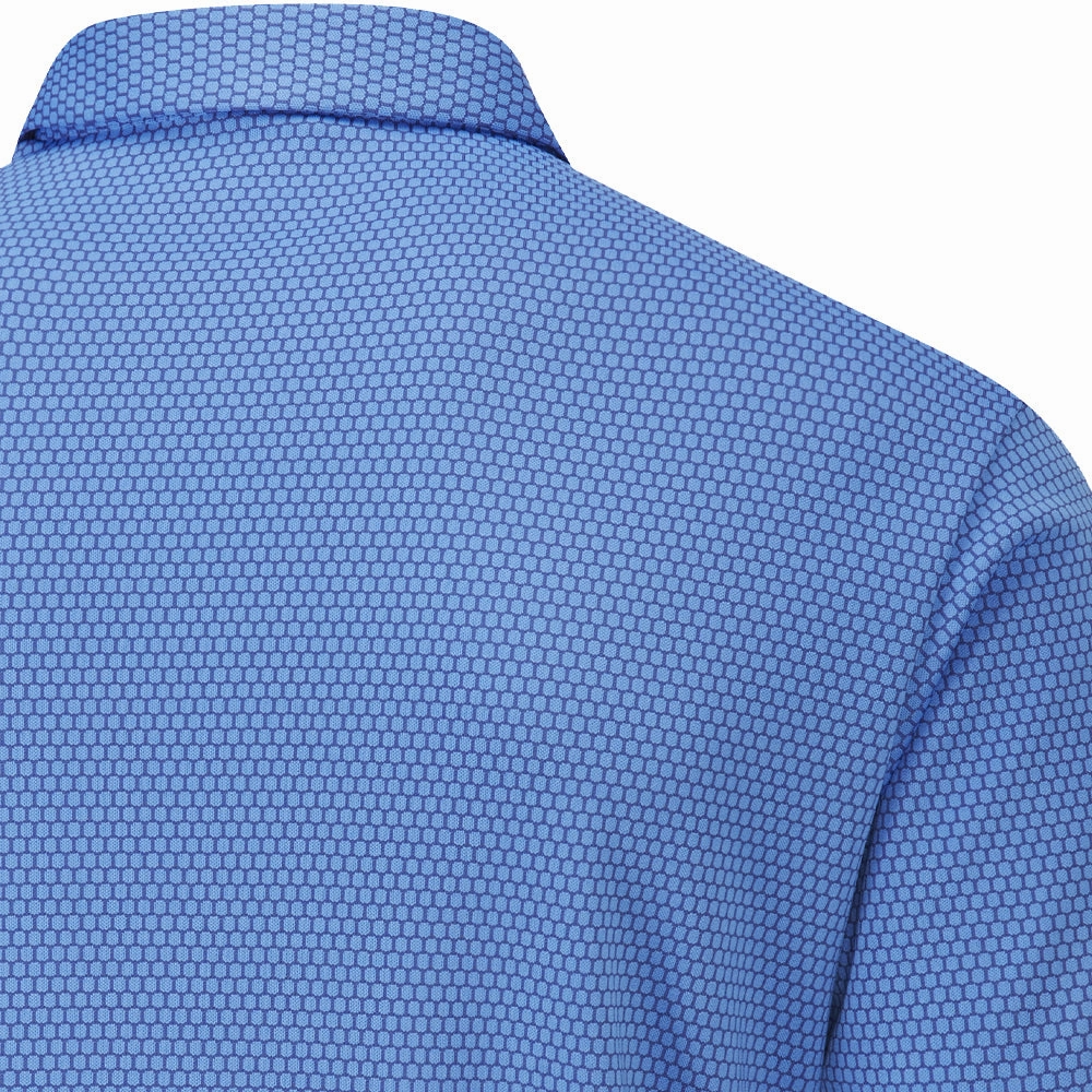 Ping Halcyon Polo Shirt - French Blue Multi Easy Wear Durable Colorfast Finish