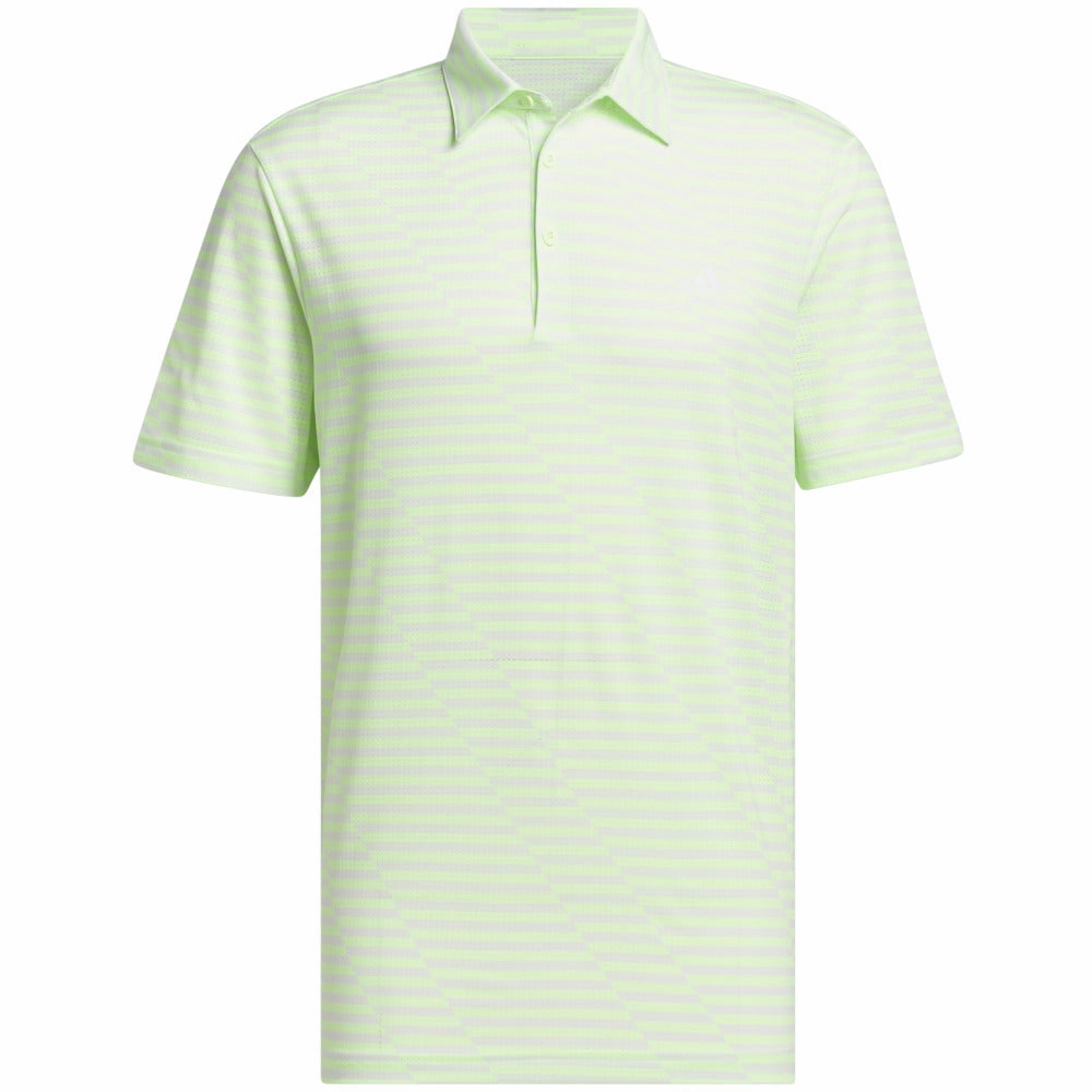 adidas Mesh Print Polo Shirt - Green Spark/Crystal Jade Streetwear Style Soft Wear