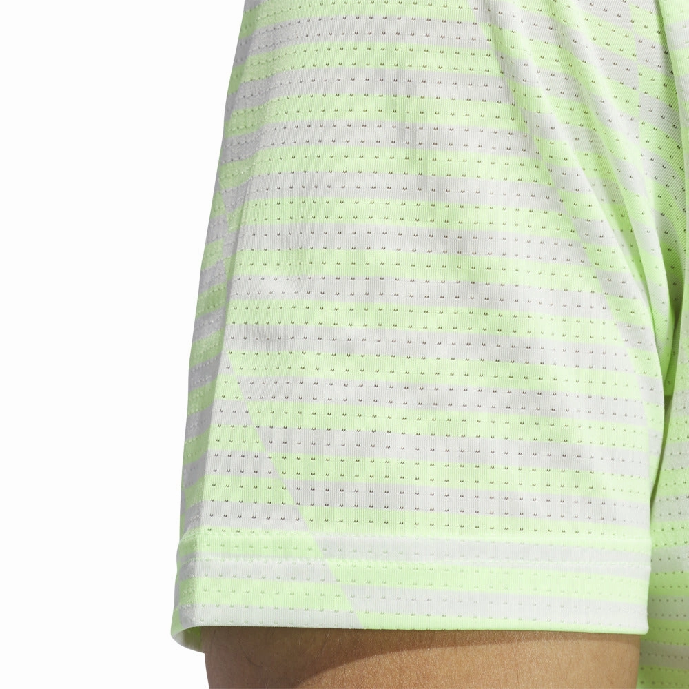 adidas Mesh Print Polo Shirt - Green Spark/Crystal Jade Urban Fashion Look