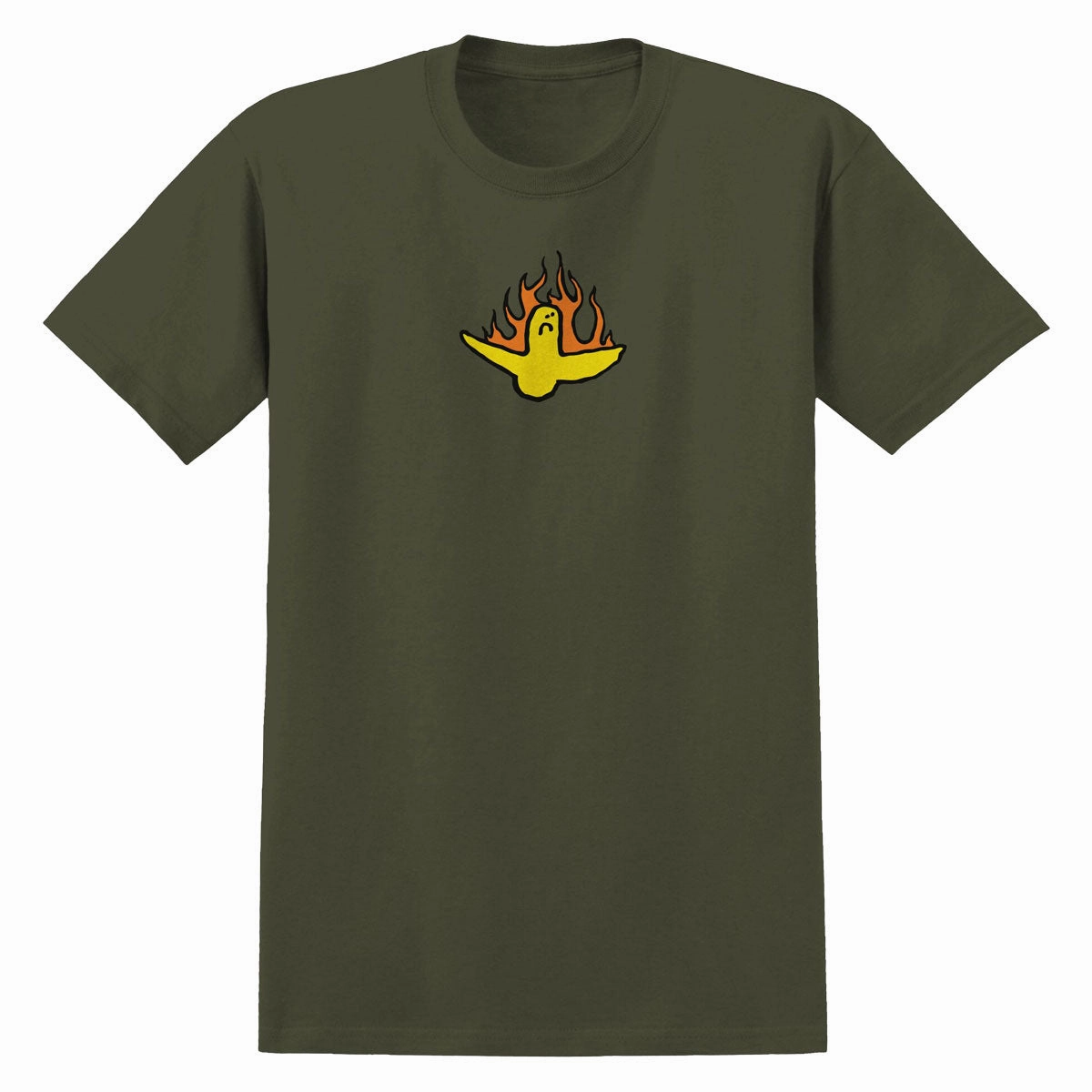 Krooked Fire Bird T-Shirt - Military Green Active Style