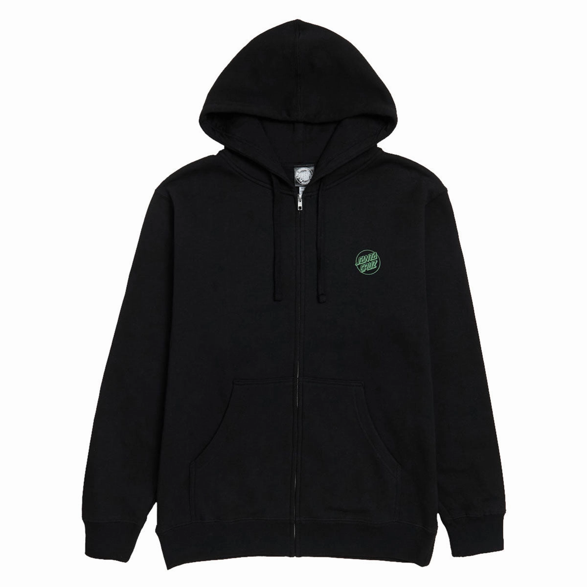 checkered pattern Santa Cruz Womens Tone Stamped Dot Zip Up Hoodie - Black