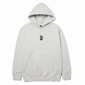 HUF Set Megablast Hoodie - Ash Distressed finish Urban Utility