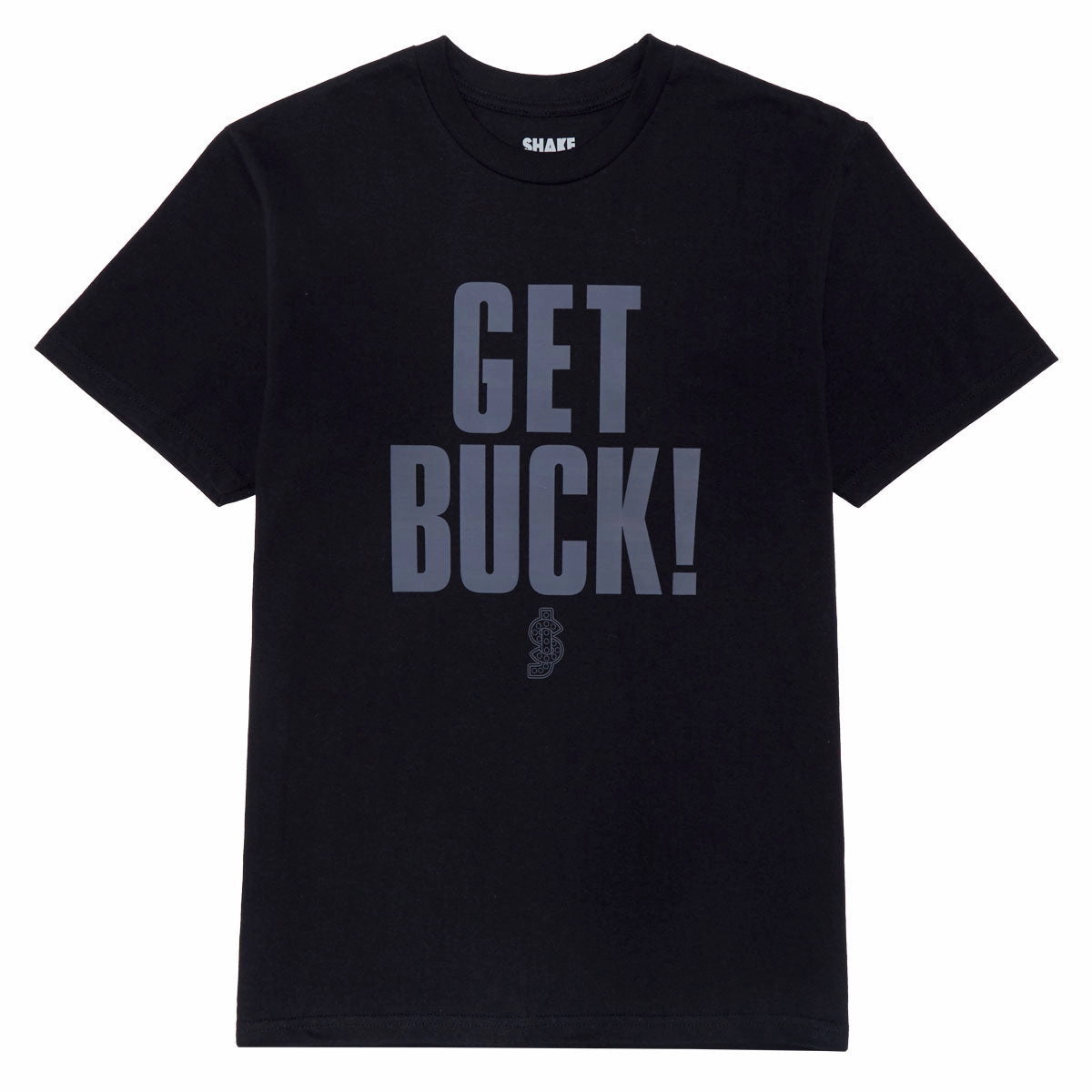 Outdoor Activity Casual and Soft Shake Junt Get Buck T-Shirt - Black
