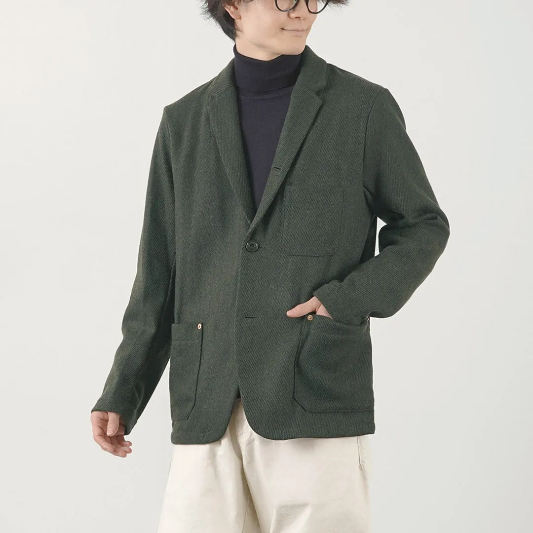 RE MADE IN TOKYO JAPAN / Wool Cashmere Kersey Coverall Jacket Practical Design