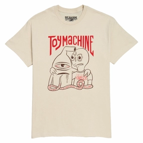 Solid color purity Toy Machine I'm With Stupid T-Shirt - Sand