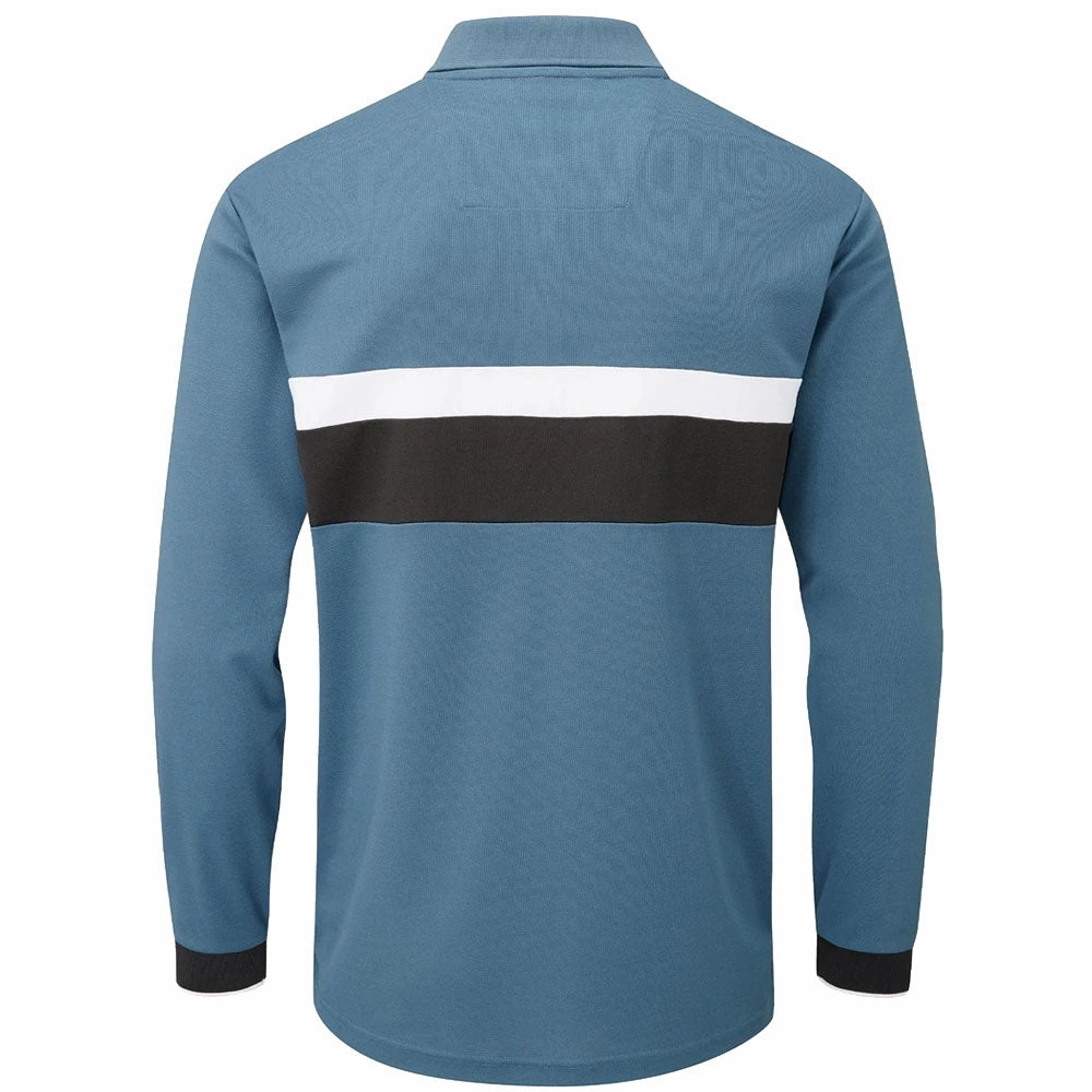 Stuburt Motion Long Sleeve Polo Shirt - Peacock Comfy Fit Layer WrinkleResistant