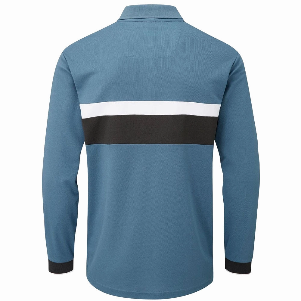 Stuburt Motion Long Sleeve Polo Shirt - Peacock Classic Crew Neck