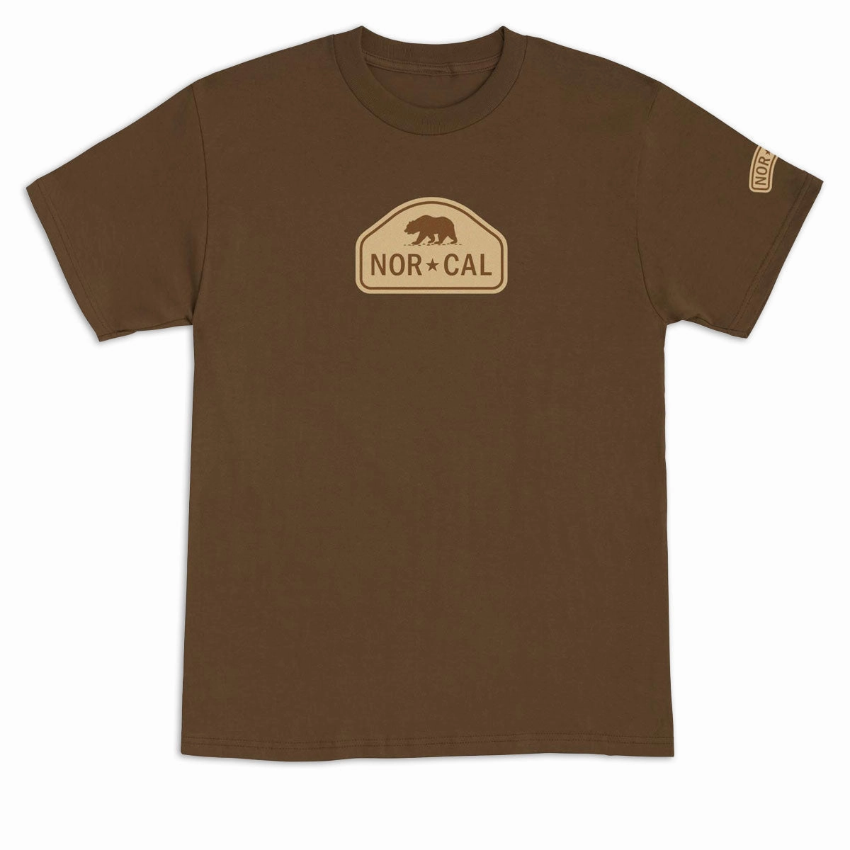 Nor Cal Ranger T-Shirt - Dark Chocolate Layered Collar Structure