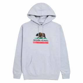 Nor Cal Republic Hoodie - Grey Heather Minimalist Design Golf wear