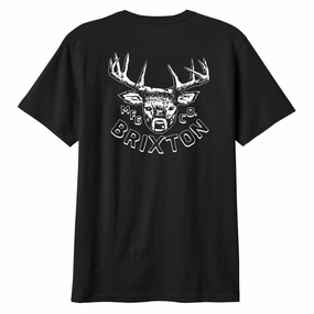 Brixton Berick Tailored T-Shirt - Black Bold colors Soft Cotton Feel