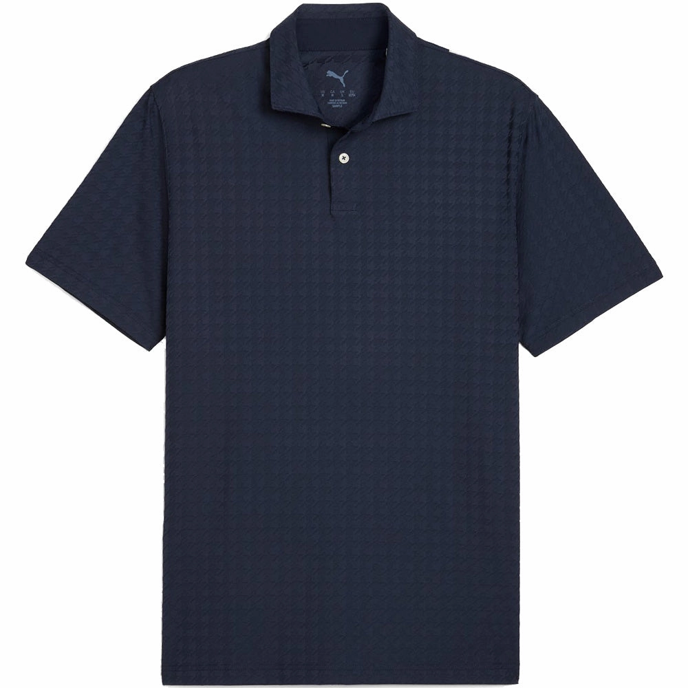 Floral freshness Minimalist Comfort Puma MATTR Houndstooth Polo Shirt - Deep Navy