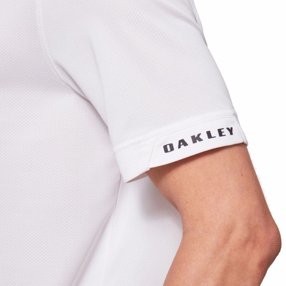 Anti Static Finish Cool and Chic Oakley Aero Ellipse Polo Shirt 2.0 - White