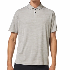 Ribbed Collar Design Oakley Aero Hydrolix Polo Shirt - Stone Grey Heather