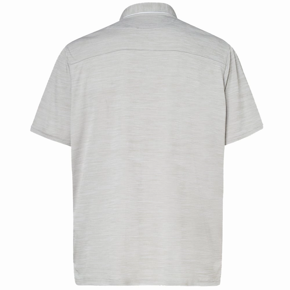 Oakley Aero Hydrolix Polo Shirt - Stone Grey Heather OversizedSilhouette