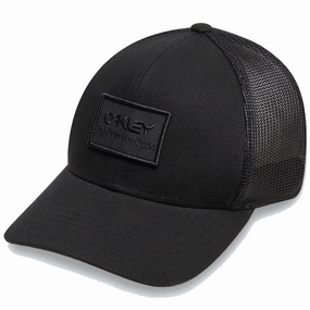Oakley B1B HDO Patch Trucker Hat - Blackout Knit Design Bold Detail