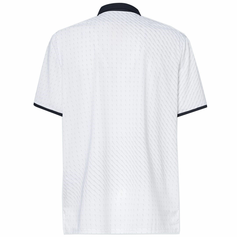 Scoop neck femininity UV Protective Fabric Oakley Contender Ellipse Print Polo Shirt - White