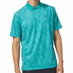 Oakley Contender Print Polo Shirt - Light Emerald Active Comfort Wear