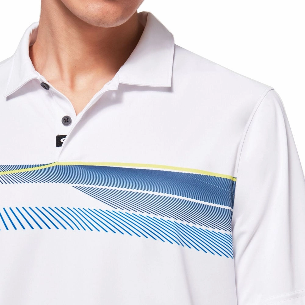 Oakley Dimension Stripe RC Polo Shirt - White Universal Silhouette