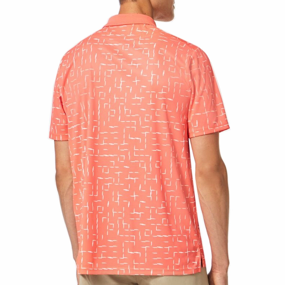 Oakley Divisional Geometric Print Polo Shirt - Gradient Sunset Classic Outfit Style