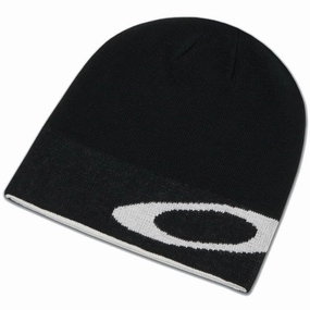 Oakley Ellipse Beanie - Black/White Relaxed Mood