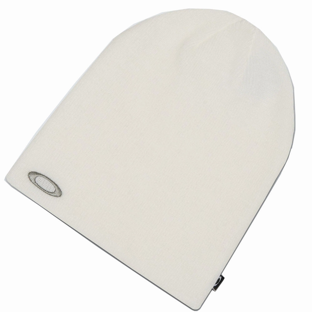 Sleek Style Oakley Fine Knit Beanie - White/Stone Grey