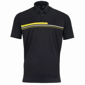 Easy Look adults' Oakley Hexsplit Stripe RC Polo Shirt - Blackout