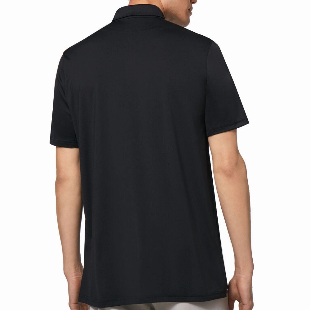 Oakley Hexsplit Stripe RC Polo Shirt - Blackout Wicking Interlock Knit Easy-to-Style Top