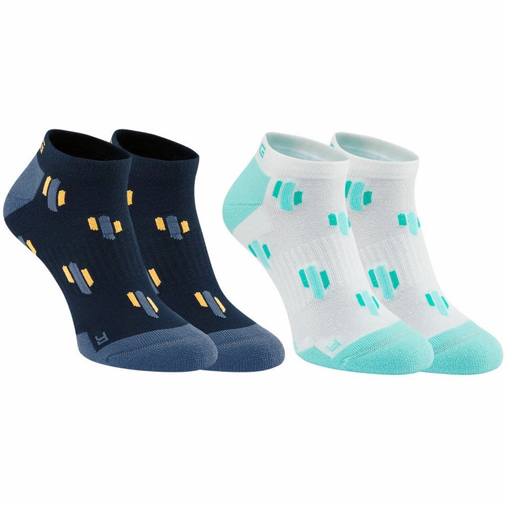 Writer socks Mechanical Ping Cactus No Show Sock - 2 Pack - Navy Multi