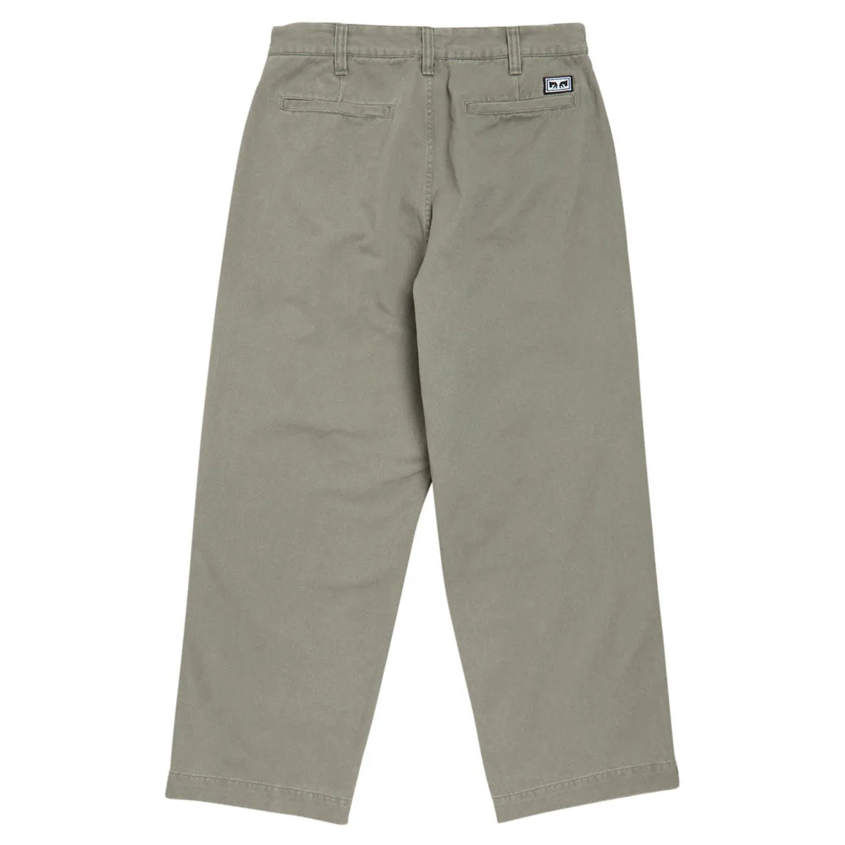 Obey Bigwig Giant Chino Pants - Smokey Olive Faded Wash Travel Fit