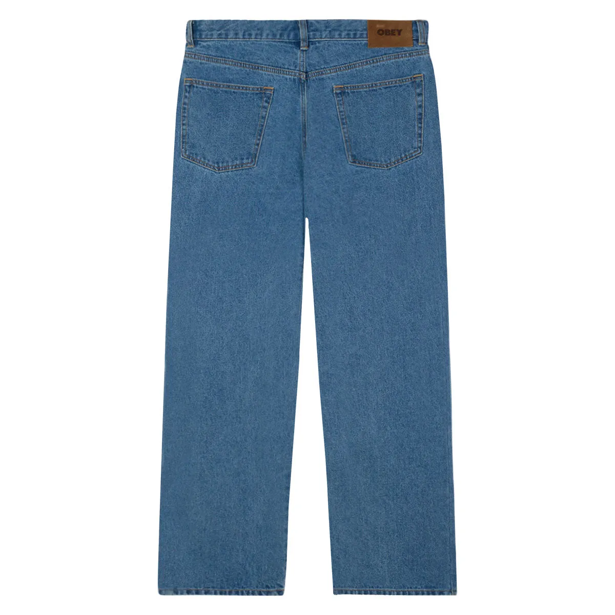 QuickReleaseBuckle Obey Classic Baggy Denim Jeans - Light Indigo
