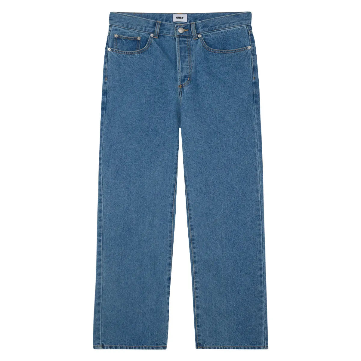 Obey Classic Baggy Denim Jeans - Light Indigo AntiStaticTreatment Perfect Length