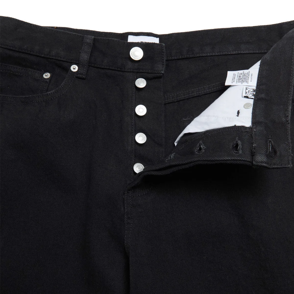Freedom Motion Core Ease Obey Classic Baggy Denim Jeans - Rinse Black