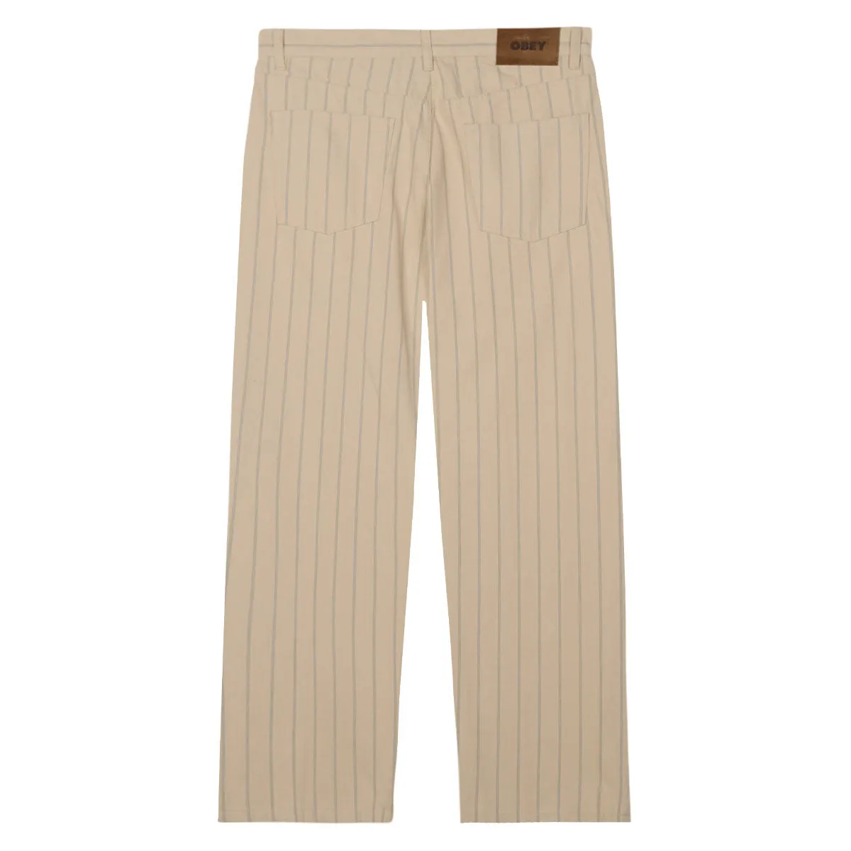 Obey Classic Baggy Stripe Denim Jeans - Pelican Multi Perfect Design