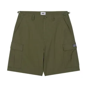 Leather shorts Ventilated Mesh Panels Obey Classic Cargo Shorts - Deep Lichen Green
