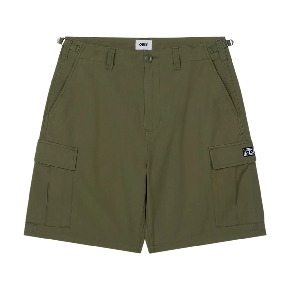 Obey Classic Cargo Shorts - Deep Lichen Green Flexible Pocket Placement