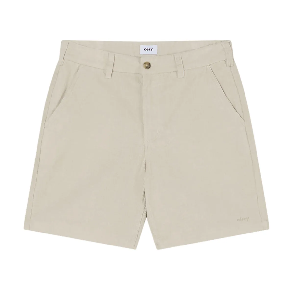 Move Freely Obey Daily Cord Shorts - Silver Grey