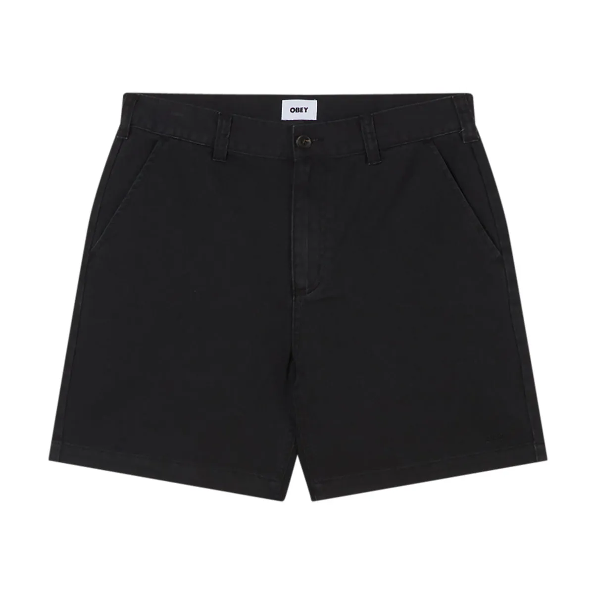 Water Resistant Finish Chic Look Obey Daily Shorts - Black