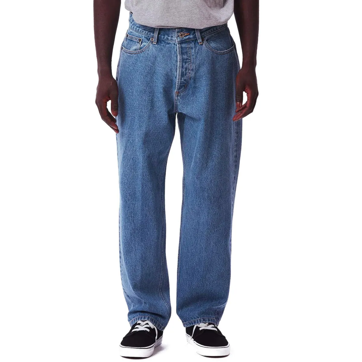 Obey Hardwork Denim Jeans - Light Indigo Practical Fit Essential Comfort Wear
