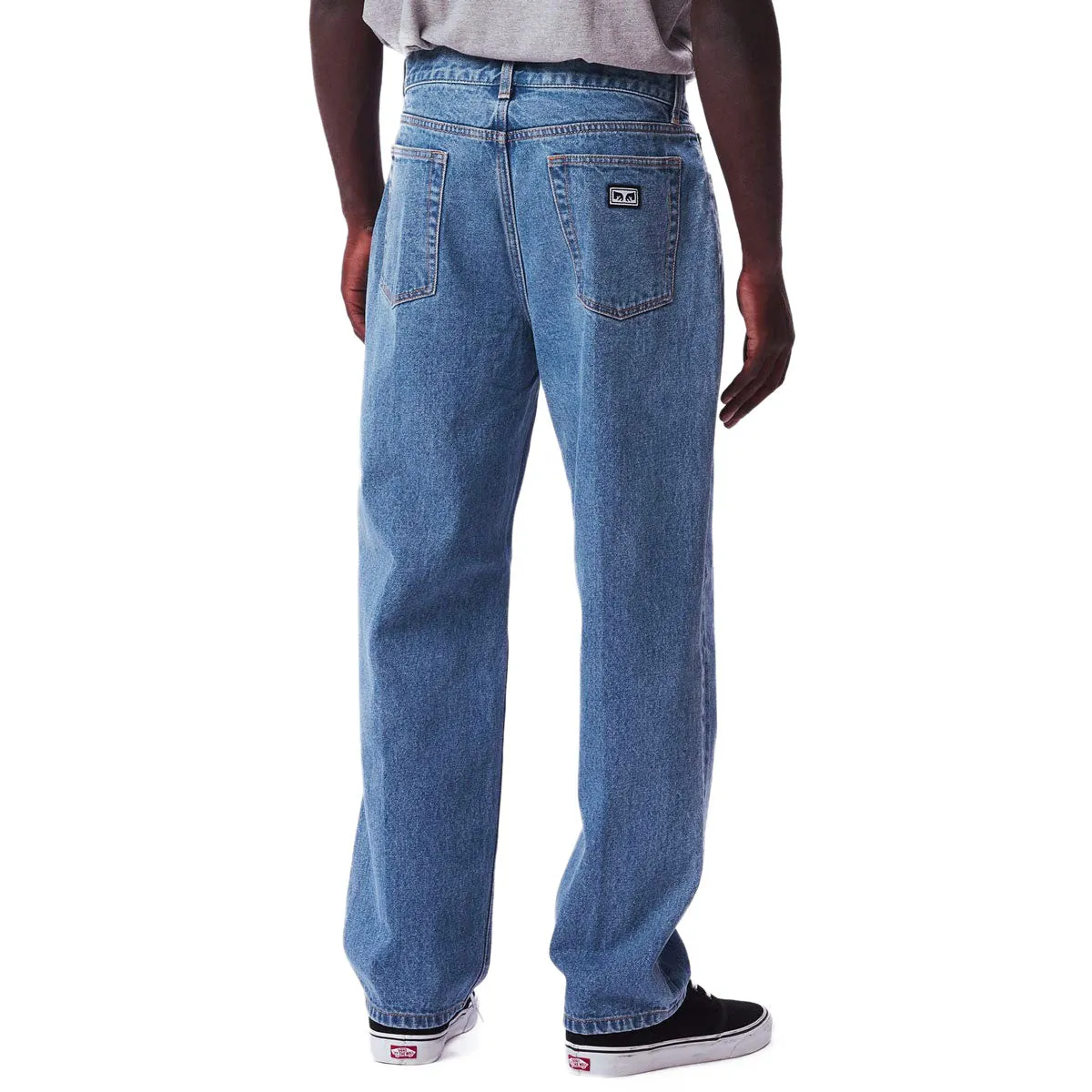 Functional Fit Everyday Comfort Obey Hardwork Denim Jeans - Light Indigo