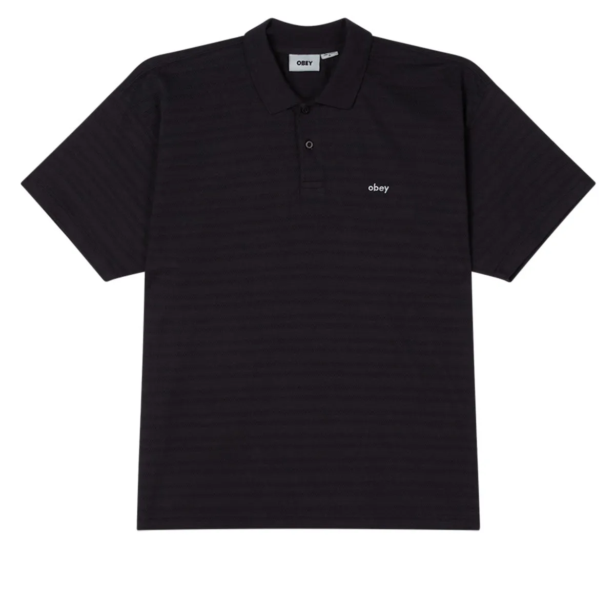 Polo Style Obey Nash Bigwig Polo Shirt - Digital Black