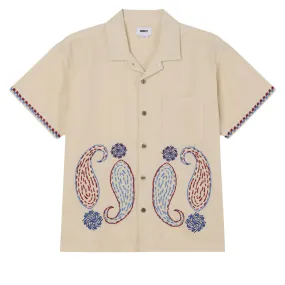 Structured Collar Obey Quentin Woven Shirt - Birch Multi