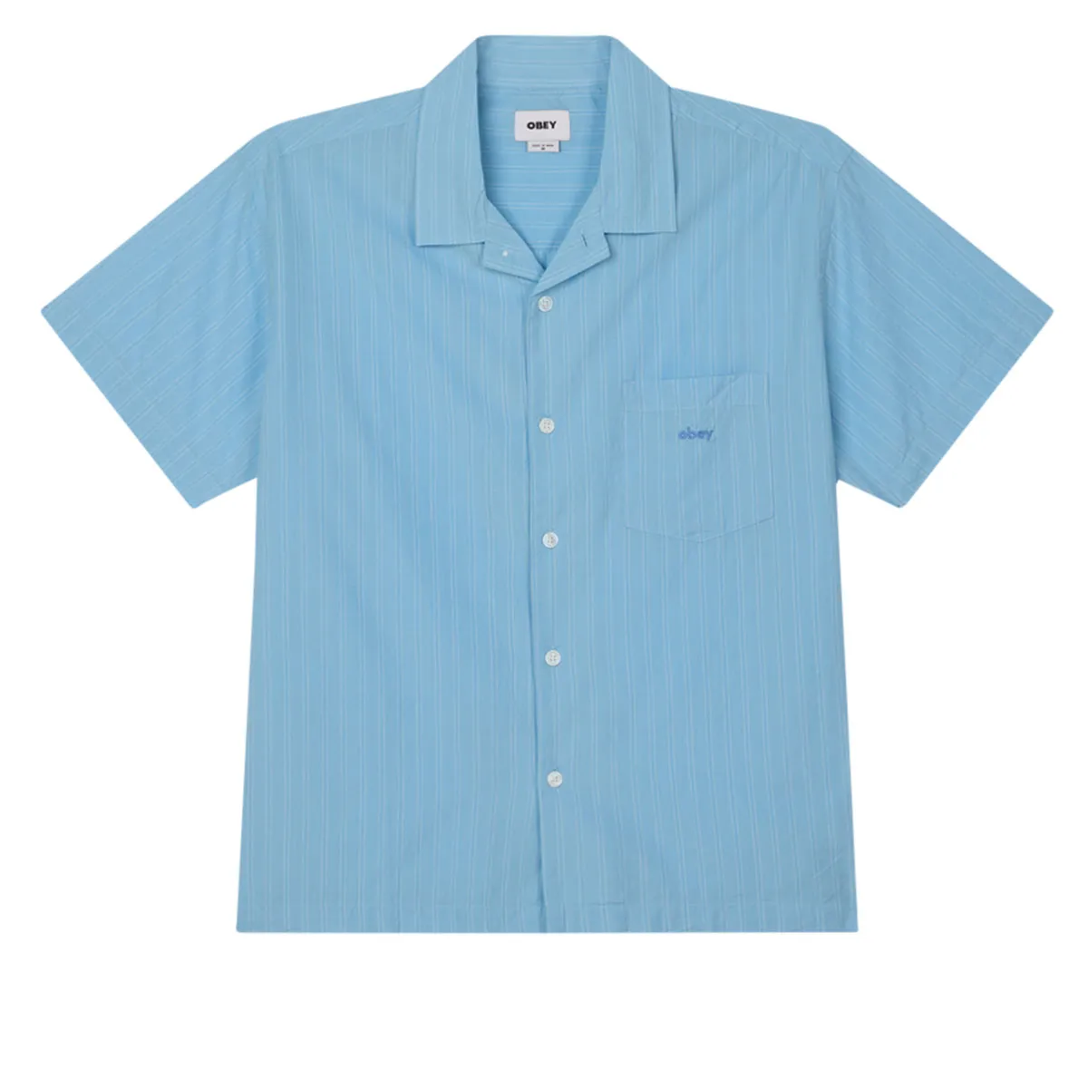 Obey Rizzo Woven Shirt - Cerulean Multi Retro Vibe