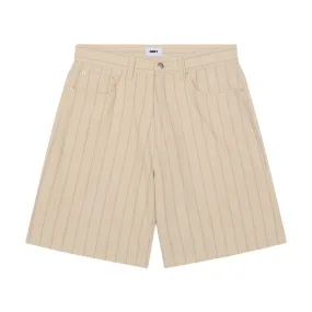 Casual Clothing Obey Stripe Baggy Denim Shorts - Pelican Multi