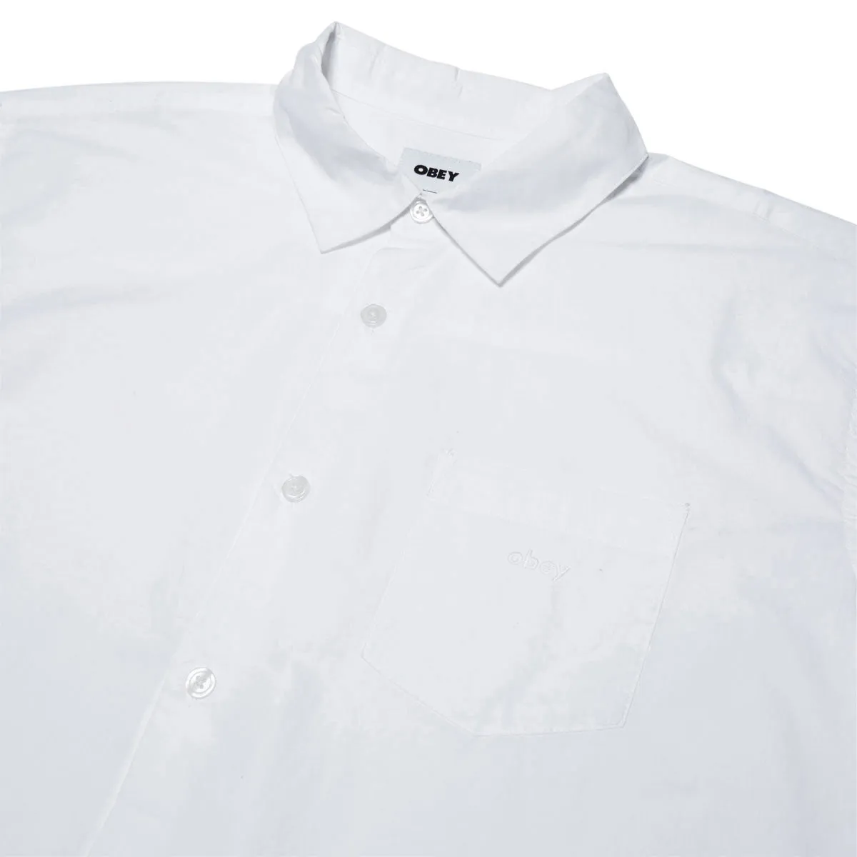 Loose style Sophisticated Look Obey Wire Woven Shirt - White