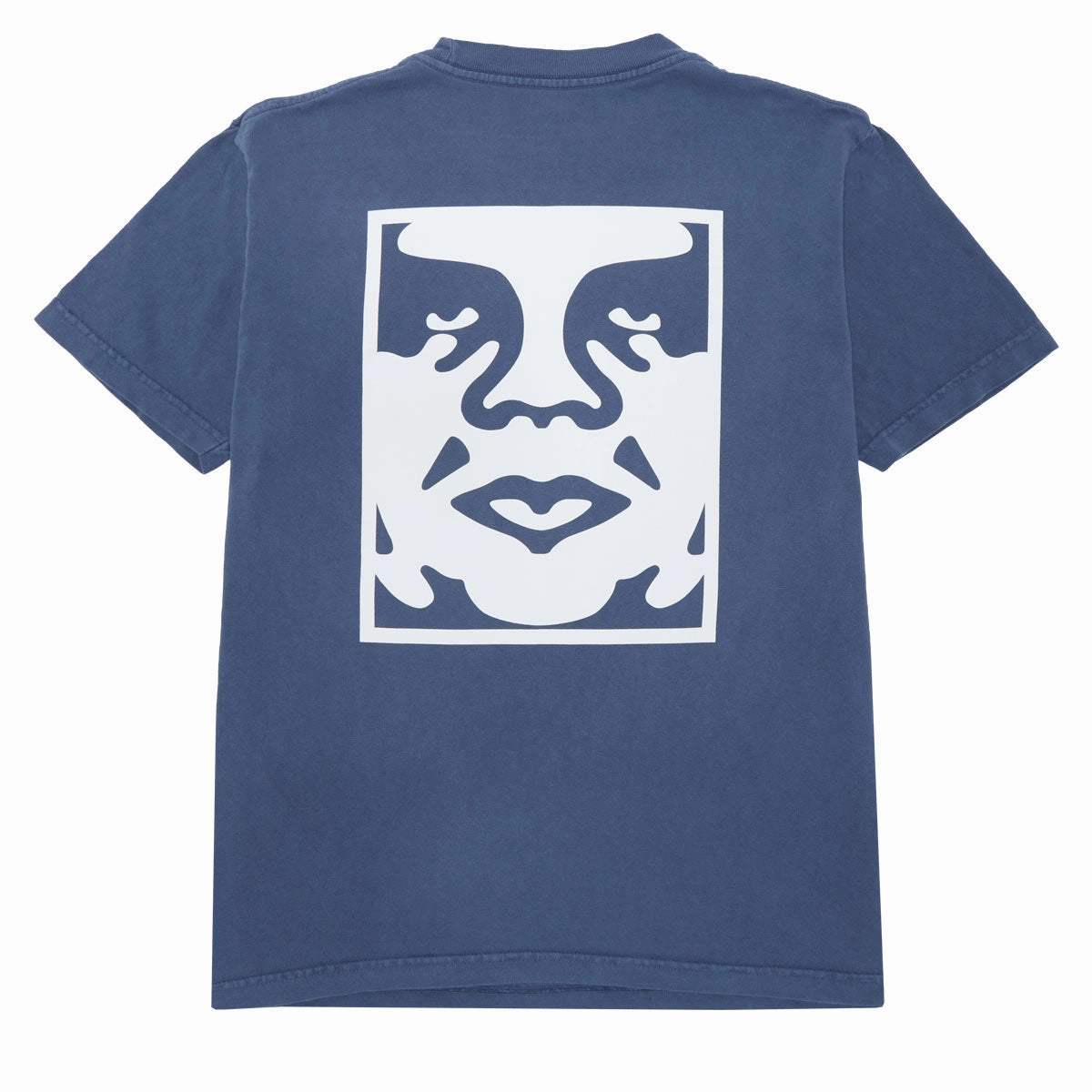 Obey Bold Icon Face T-Shirt - Pigment Dark Denim Durable Material