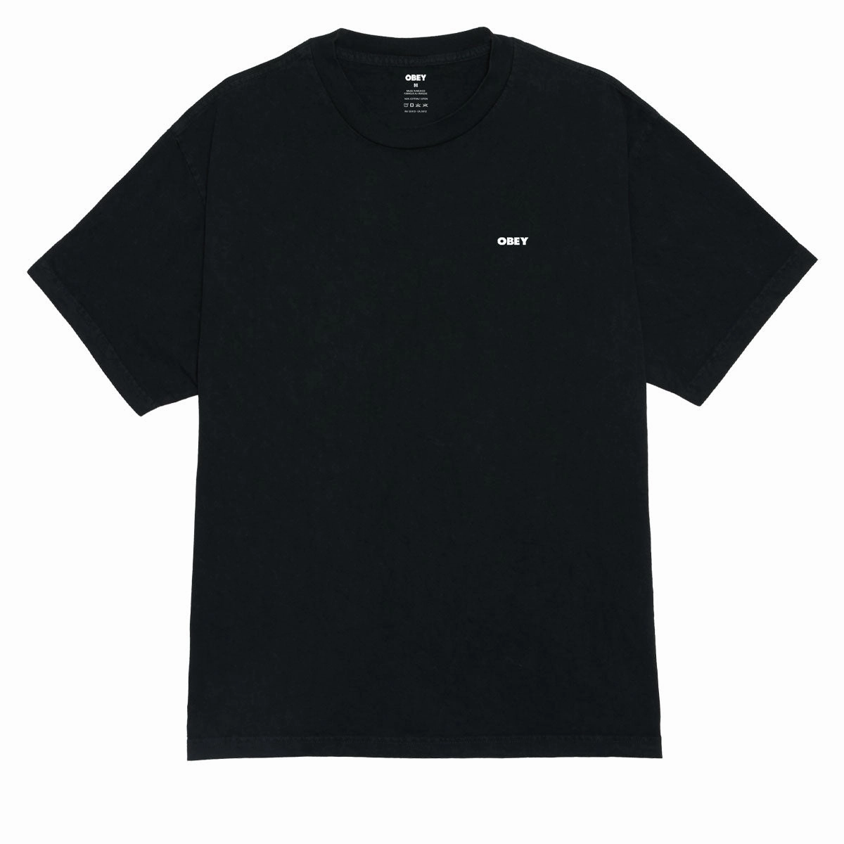 Obey Bold Icon Face T-Shirt - Pigment True Vintage Black Formal Style Layering Fashion