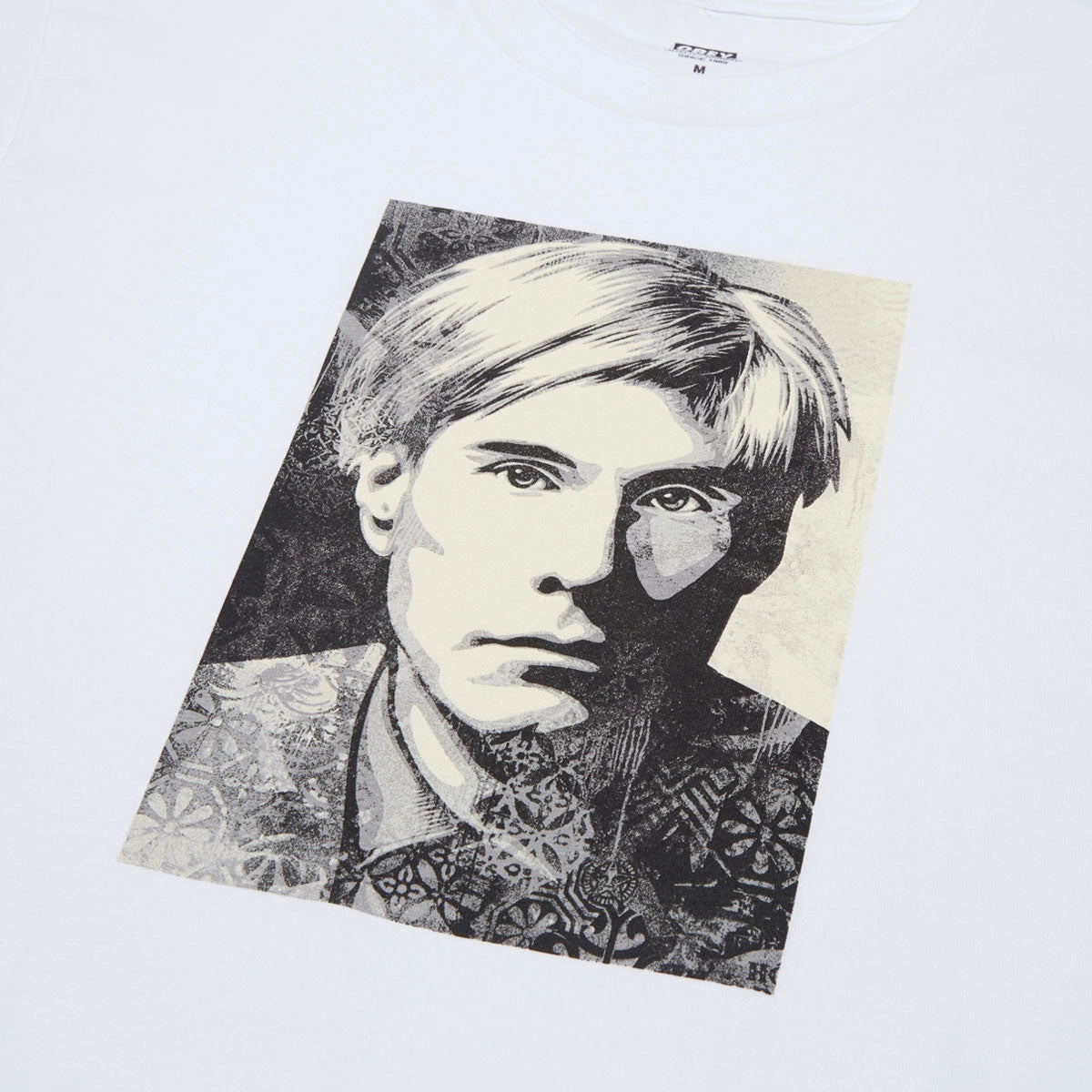 Double Stitched Hem Obey Warhol T-Shirt - White